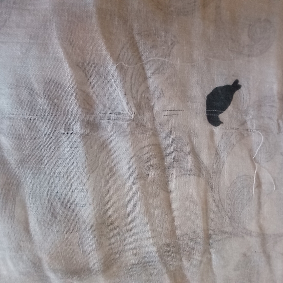 Set of 2 Sheer Large Scarves/Wraps - 1 Bird & Tree and 1 Train & Floral - Picture 7 of 8